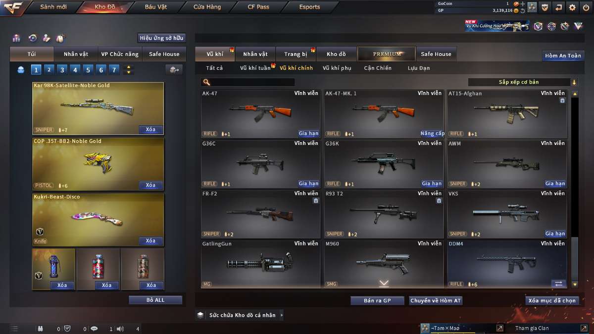 shop acc cf uy tin gia re